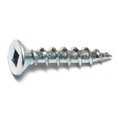 Midwest Fastener Sheet Metal Screw, #8 x 1 in, Zinc Plated Steel Flat Head Square Drive, 100 PK 08611